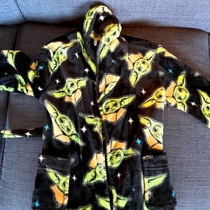 Star Wars The Mandalorian -Yoda Luxe Plush Pajama Robe, Size 4